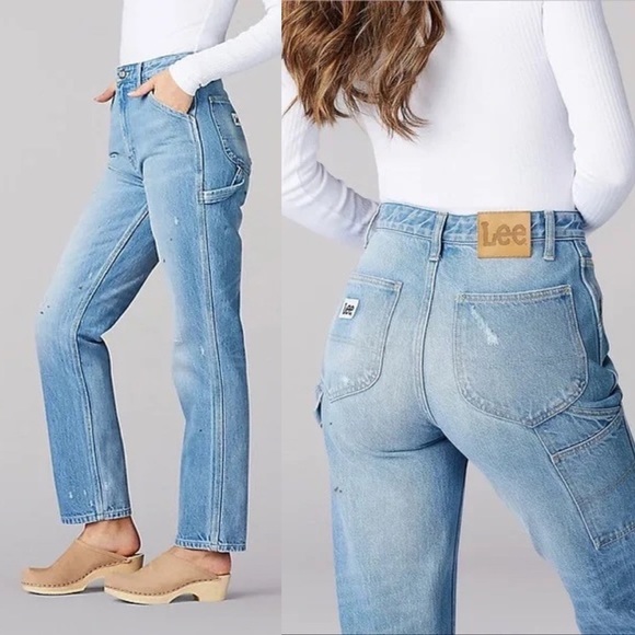 Lee Denim - NEW Lee High Rise Dungaree Ankle Jeans in Authentic Fad Wash Size 25